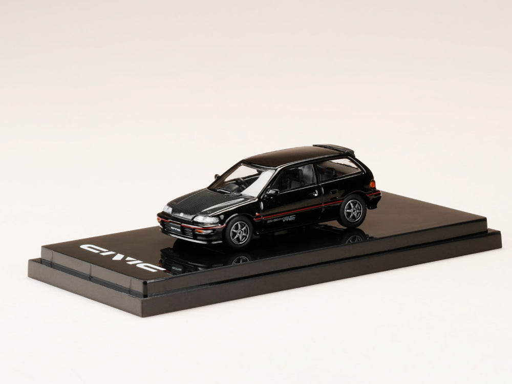 Hobby Japan Honda Civic EF9 SIR II Customize with Carbon Bonnet Metallic Black - Diecast Toyz Australia