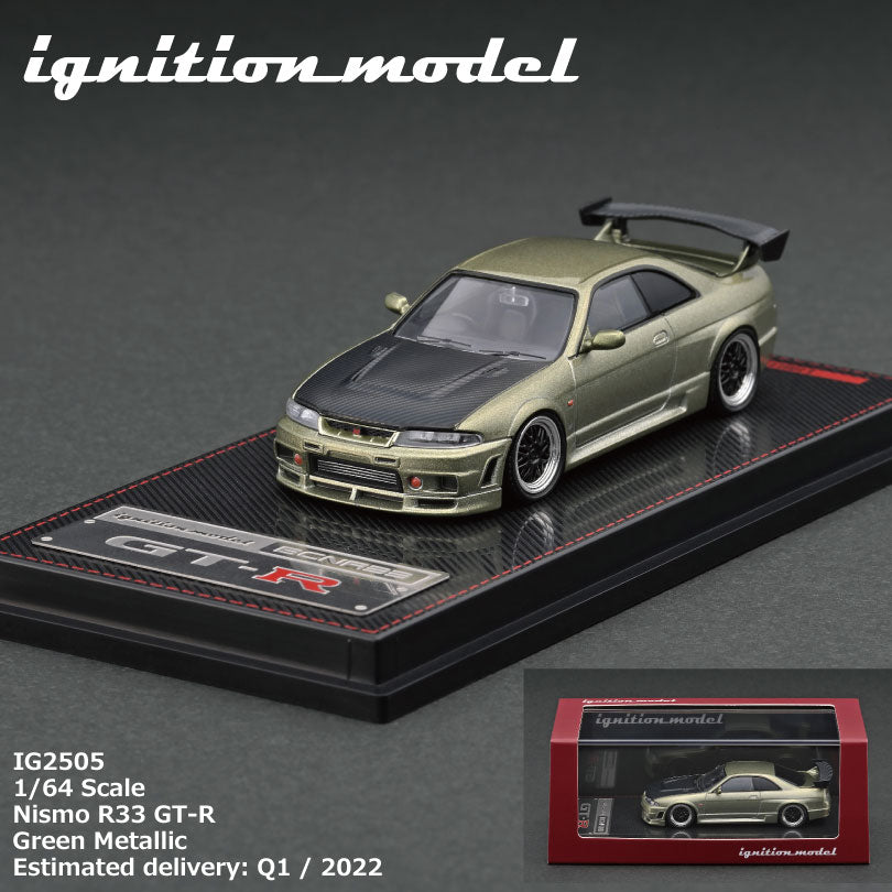 Ignition Model 1/64 Nissan Skyline R33 GT-R Metallic Green - Diecast Toyz Australia