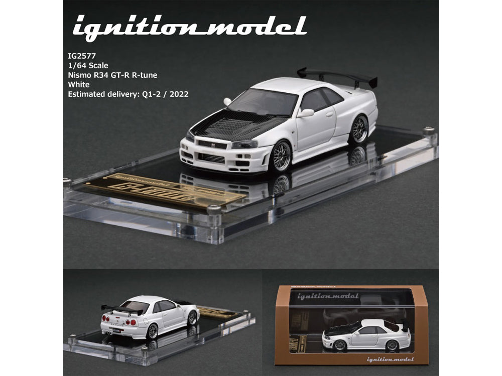 Ignition Model 1/64 NISMO Skyline GTR R34 R-Tune White - Diecast Toyz Australia