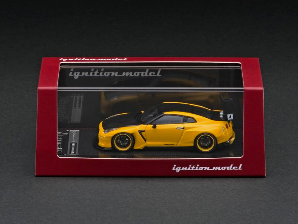 Ignition Model 1/64 Pandem R35 GTR Yellow Metallic - Diecast Toyz Australia