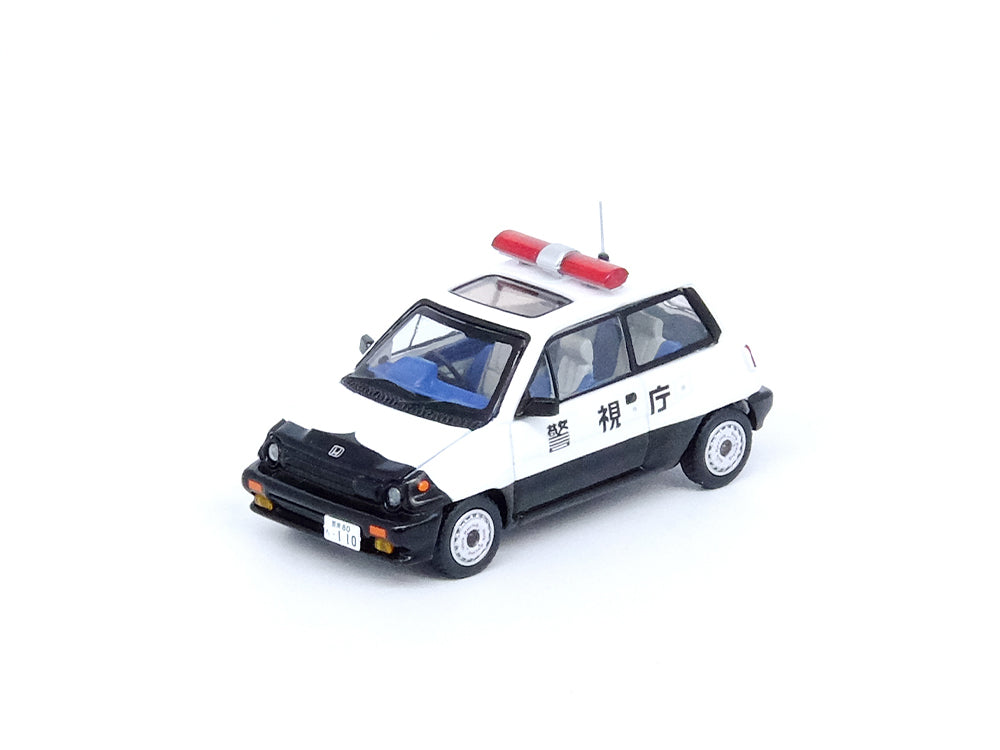 Inno64 Honda City Turbo II with Motocompo Japanese Police Livery - Diecast Toyz Australia