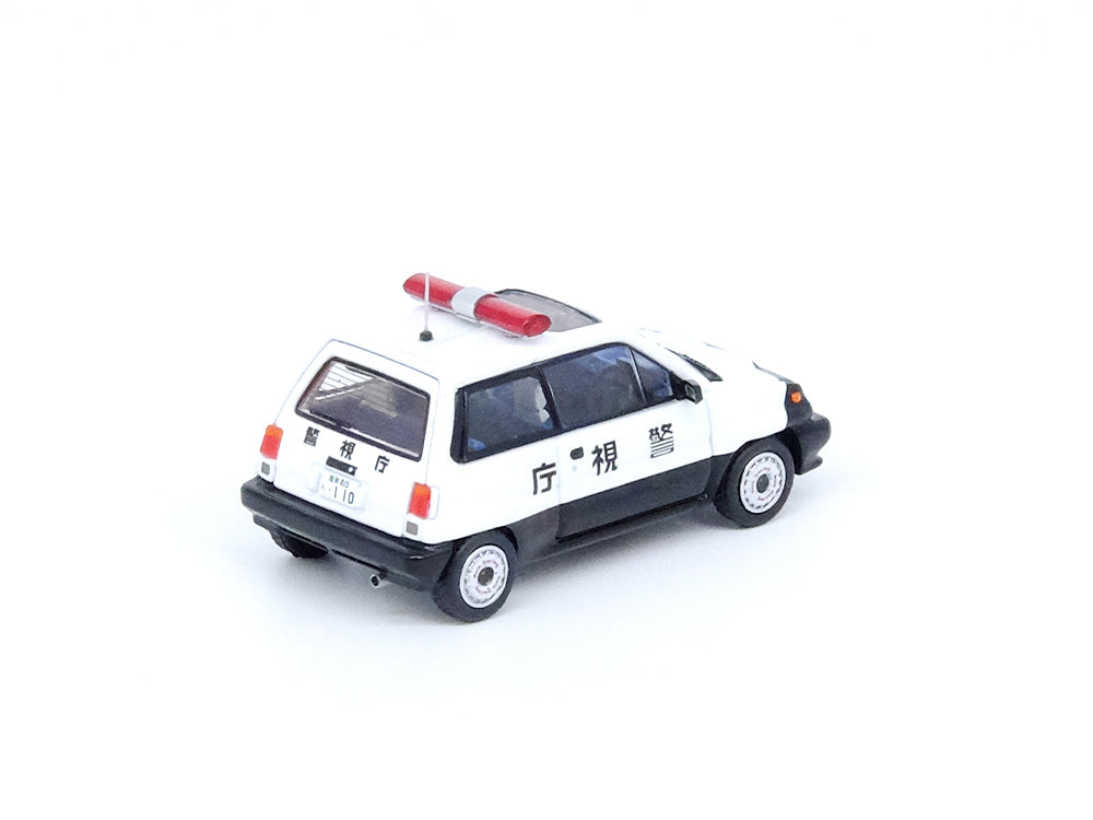 Inno64 Honda City Turbo II with Motocompo Japanese Police Livery - Diecast Toyz Australia