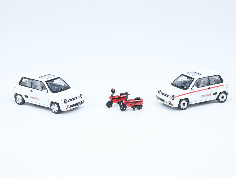 Inno64 Honda City Turbo II White with Motocompo - Diecast Toyz Australia