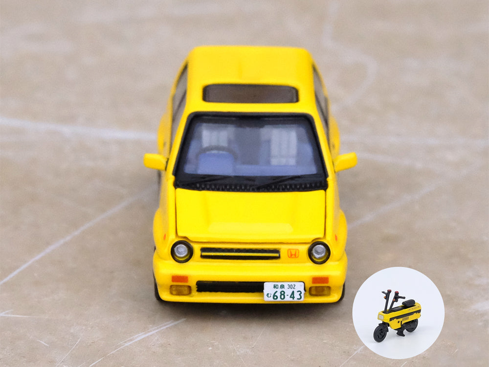 Inno64 Honda City Turbo II Yellow with Motocompo - Diecast Toyz Australia