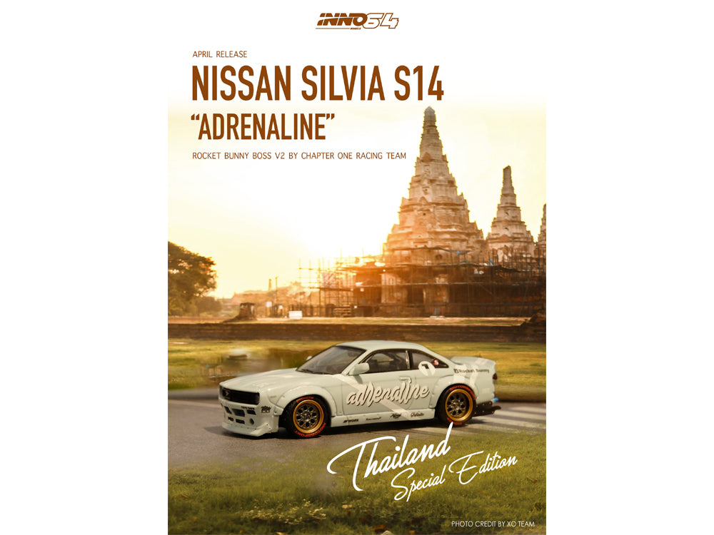 Inno64 Nissan Silvia S14 Adrenaline Boss Rocket Bunny Thailand Edition - Diecast Toyz Australia