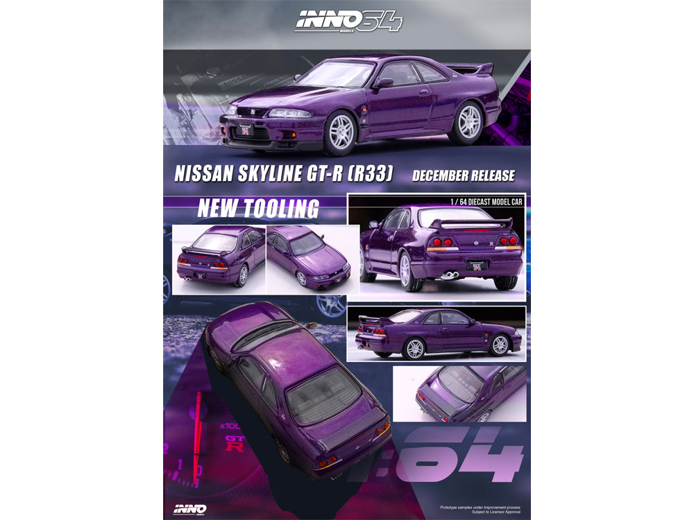 Inno64 Nissan Skyline GT-R R33 Midnight Purple - Diecast Toyz Australia