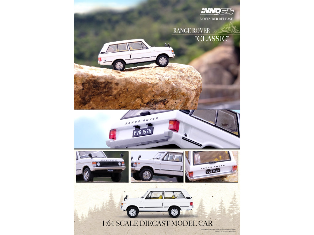 Inno64 Range Rover Classic White - Diecast Toyz Australia