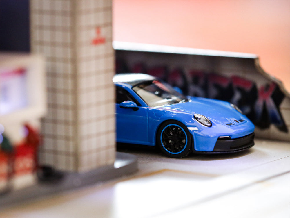 MiniChamps 1/64 Porsche 911-992 GT3 Shark Blue - Diecast Toyz Australia