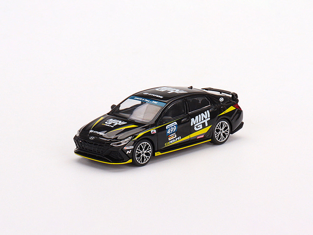 MiniGT 1/64 Hyundai Elantra N Sedan #499 Caround Racing Hyundai N Festival Black - Diecast Toyz Australia