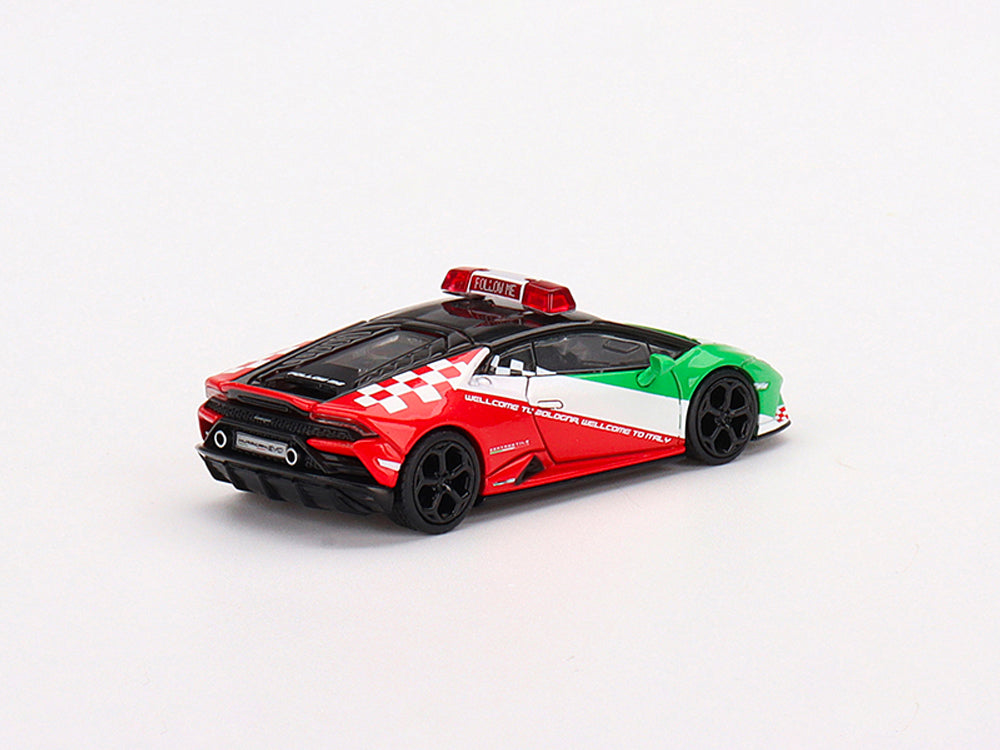 MiniGT 1/64 Lamborghini Huracan EVO Bologna Airport 2020 Follow Me Car - Diecast Toyz Australia