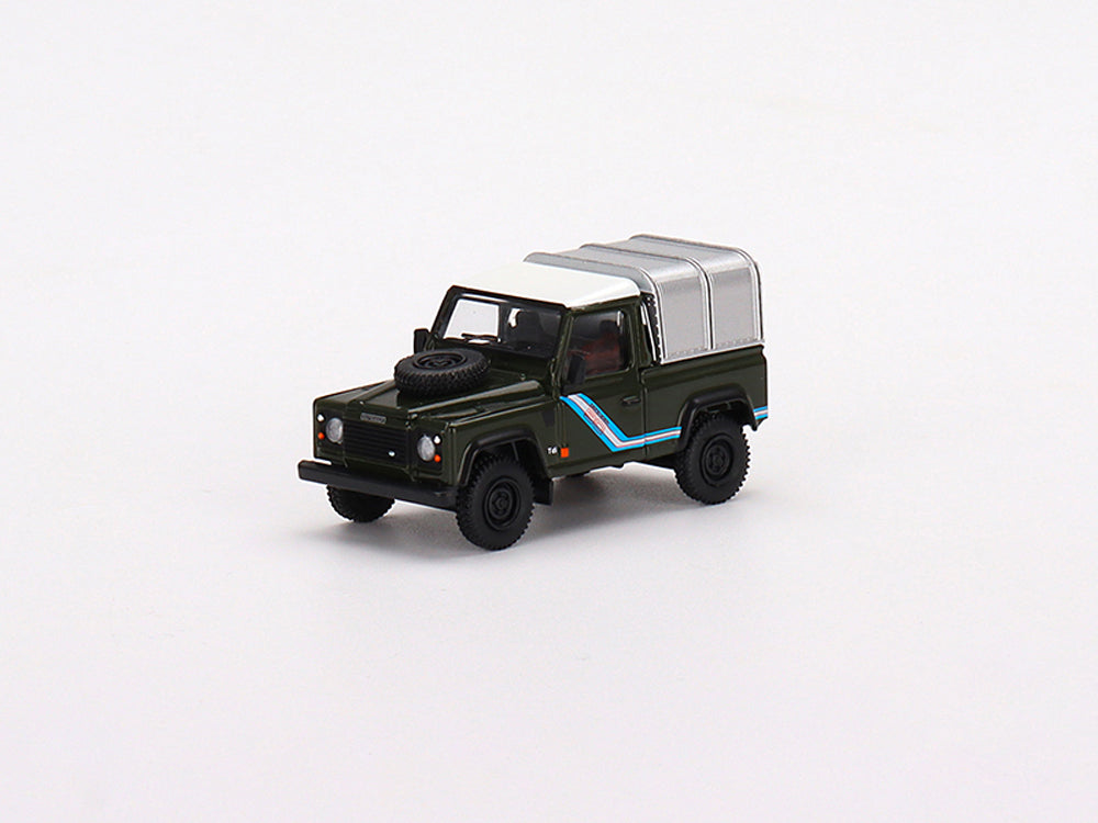 MiniGT 1/64 Land Rover Defender 90 Pick Up Bronze Green - Diecast Toyz Australia