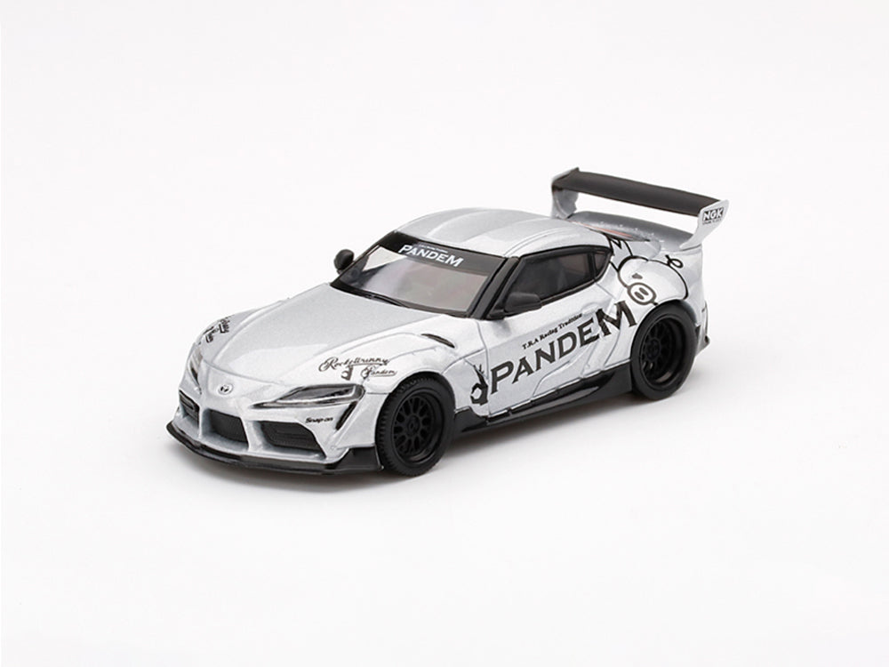 MiniGT 1/64 Toyota GR Supra Pandem V1.0 Silver - Diecast Toyz Australia