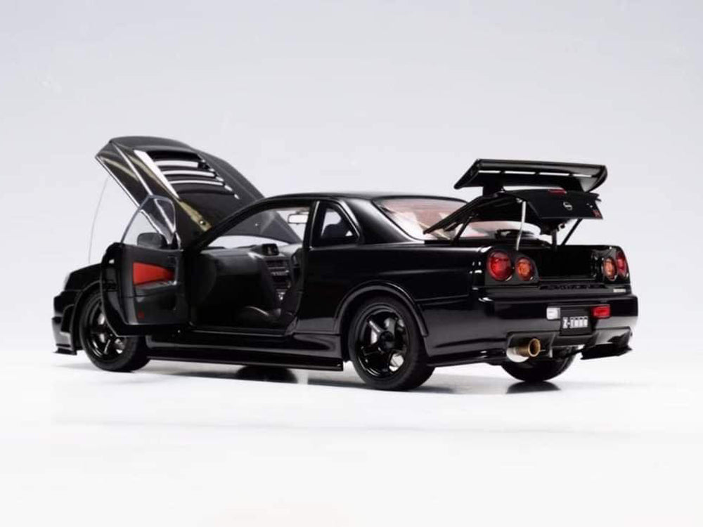 MotorHelix 1/18 Nissan Skyline GTR R34 Z Tune Black - Diecast Toyz Australia