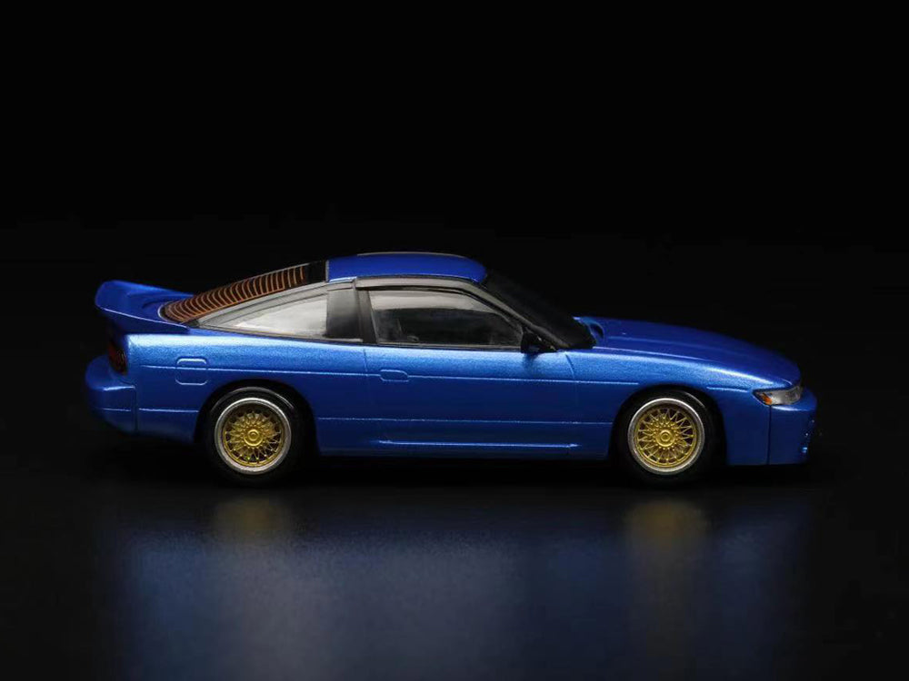 Peako 1/64 Nissan Silvia RPS13 with Openable Bonnet Blue - Diecast Toyz Australia