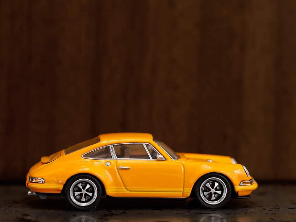 Pop Race Porsche Singer 911-964 Retro Orange - Diecast Toyz Australia