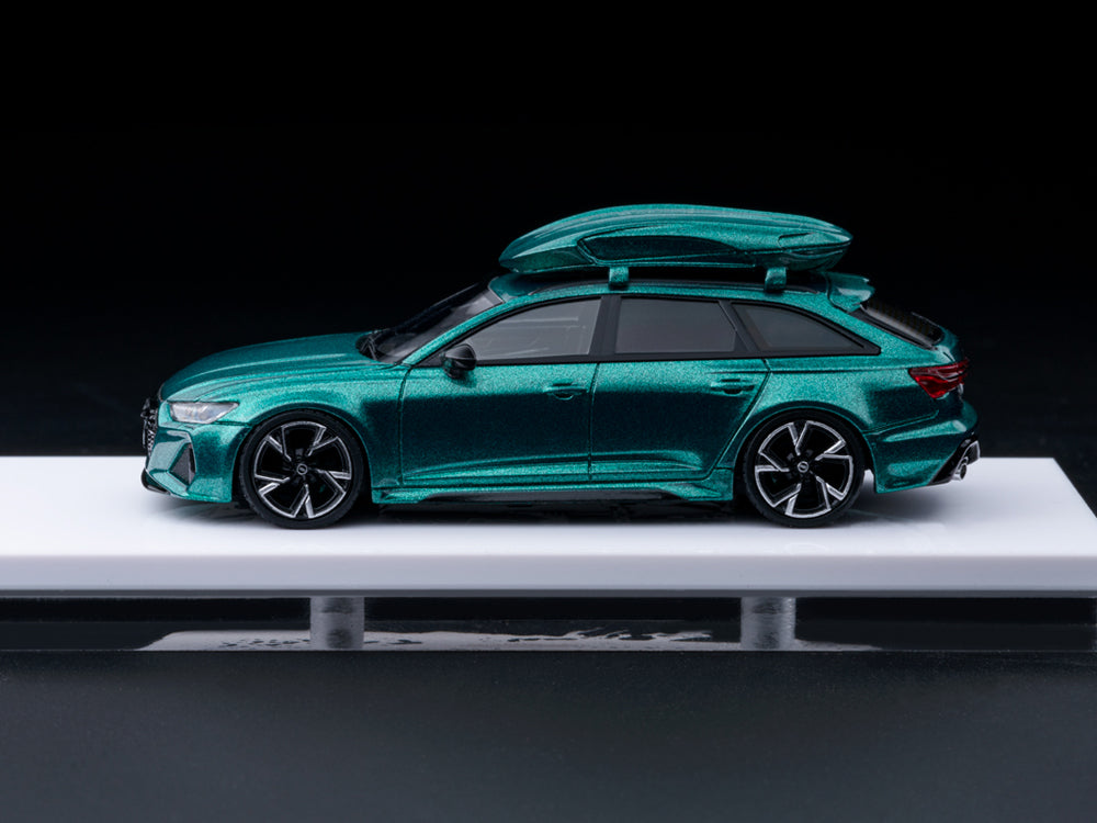 Refine Emotion 1/64 Audi RS6 Advant RS with Roof Box in Peacock Green - Diecast Toyz Australia