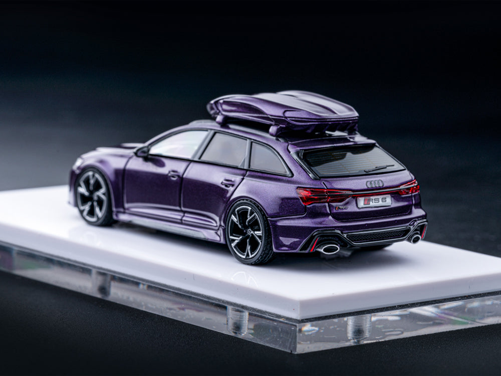 Refine Emotion 1/64 Audi RS6 Advant RS with Roof Box in Metallic Purple - Diecast Toyz Australia