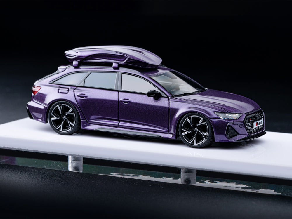 Refine Emotion 1/64 Audi RS6 Advant RS with Roof Box in Metallic Purple - Diecast Toyz Australia