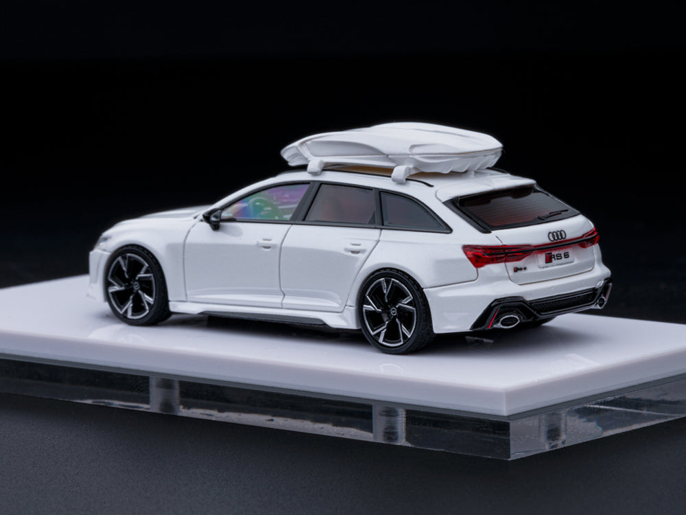 Refine Emotion 1/64 Audi RS6 Advant RS with Roof Box in Pearl White - Diecast Toyz Australia