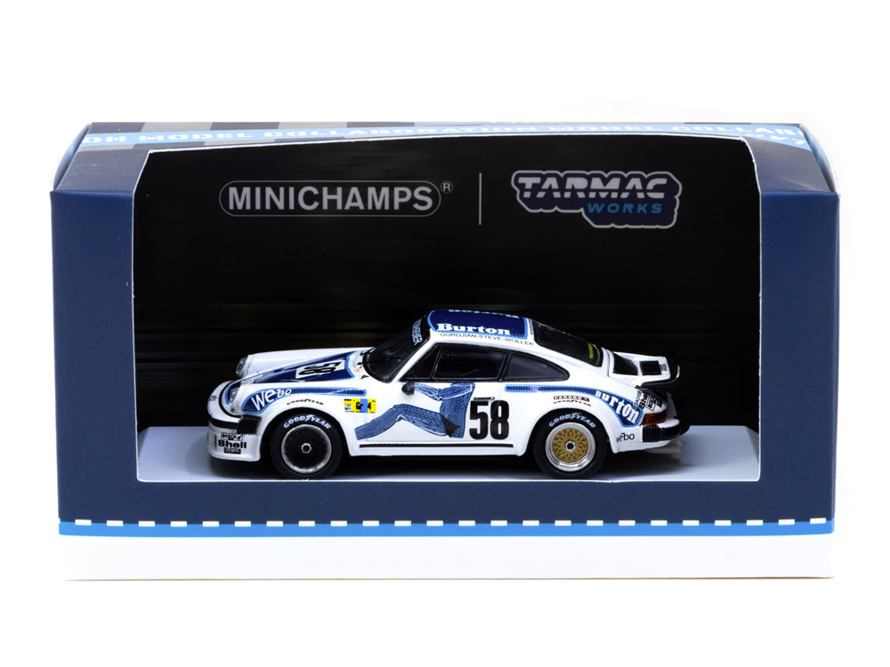 Tarmac Works x Mini Champs 1/64 Porsche 934 24Hr LeMans 1977 #58 - Diecast Toyz Australia