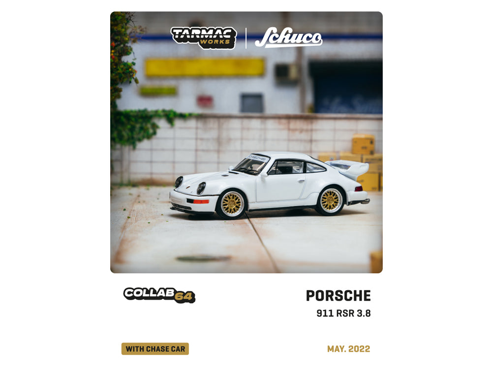 Tarmac Works x Schuco 1/64 Porsche 911 RSR 3.8 White - Diecast Toyz Australia